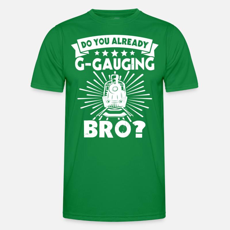 Gartenbahn Spur G Modellbahn Männer Funktions-T-Shirt