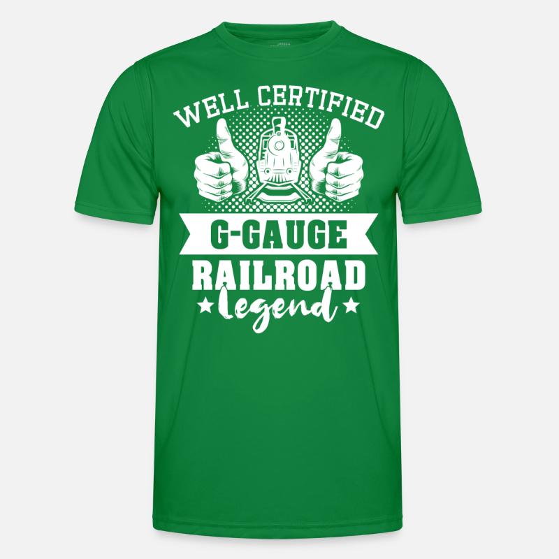 Gartenbahn Spur G Modellbahn Männer Funktions-T-Shirt