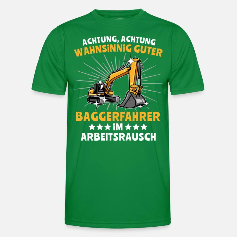 Baggerfuehrer Baggerfahrer Männer Funktions-T-Shirt