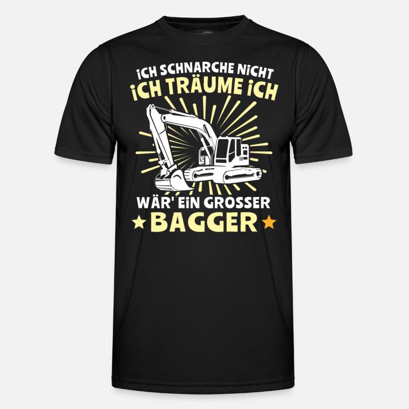 Baggerfuehrer Baggerfahrer - Männer Funktions-T-Shirt - Schwarz