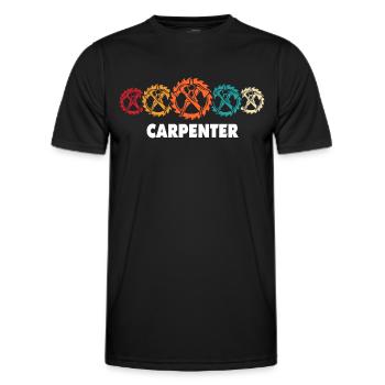 Charpentier, charpentier, charpentier, - T-shirt sport Homme - noir - Devant - AI Model Male 178 dark (178cm)