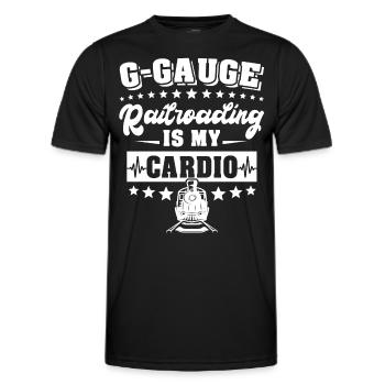 Garden Railway Gauge Model Railway - Men's Functional T-Shirt - black - Front - AI Model Male 178 dark (178cm)