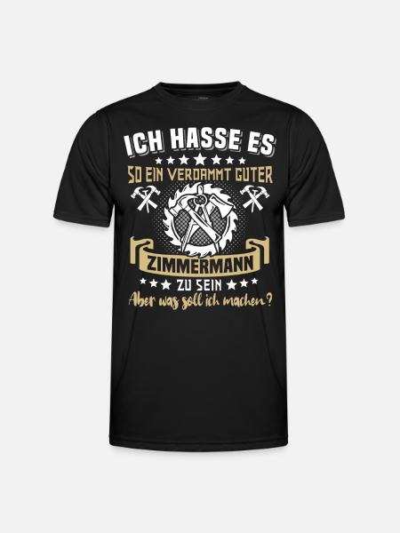 Zimmermann Zimmerer - Männer Funktions-T-Shirt - Schwarz