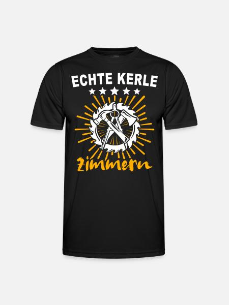 Zimmermann Zimmerer - Männer Funktions-T-Shirt - Schwarz