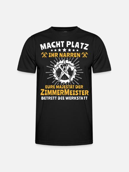 Zimmermann Zimmerer - Männer Funktions-T-Shirt - Schwarz