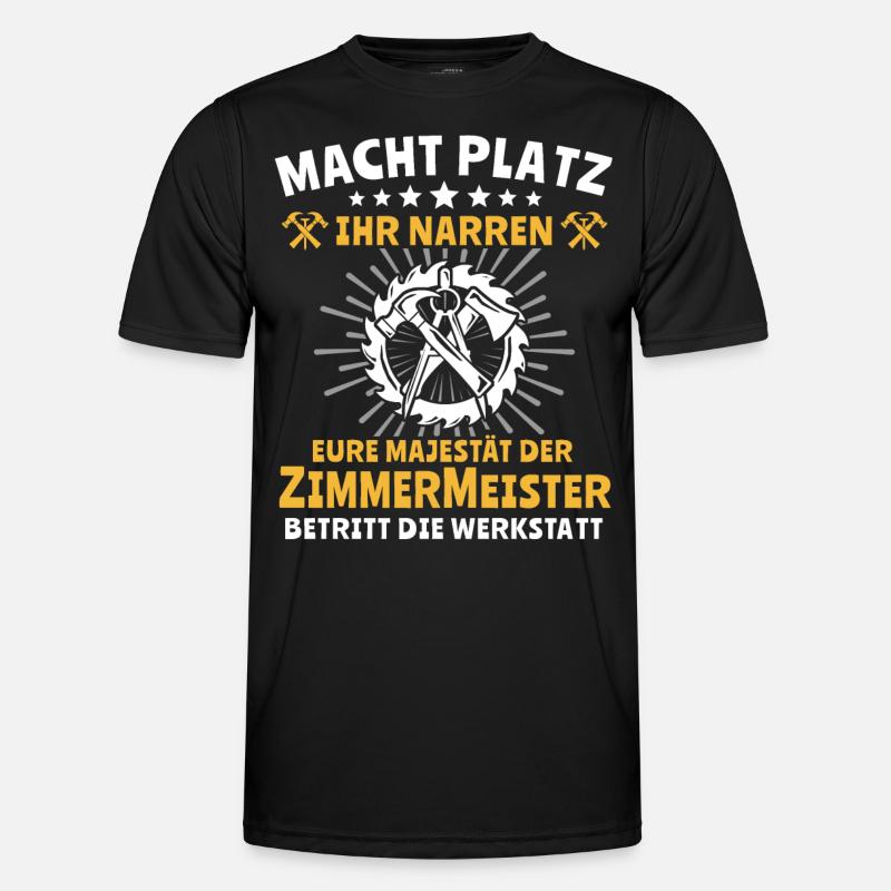 Zimmermann Zimmerer - Männer Funktions-T-Shirt - Schwarz