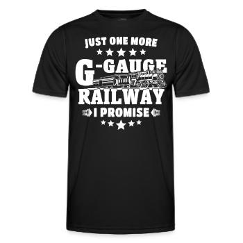 Model railway gauge G garden railway - Men's Functional T-Shirt - black - Front - AI Model Male 178 dark (178cm)