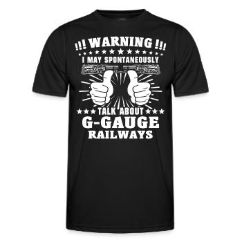 Model railway gauge G garden railway - Men's Functional T-Shirt - black - Front - AI Model Male 178 dark (178cm)