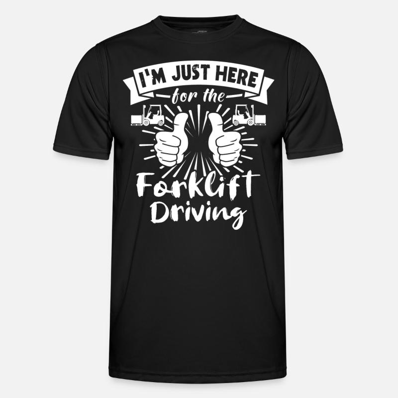 Staplerfahrer Stapler - Männer Funktions-T-Shirt - Schwarz