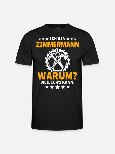 Zimmermann Zimmerer - Männer Funktions-T-Shirt - Schwarz