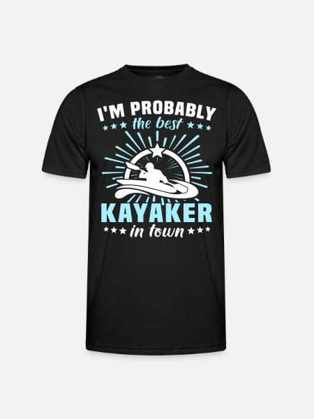 Kayaking Kayaker - Männer Funktions-T-Shirt - Schwarz