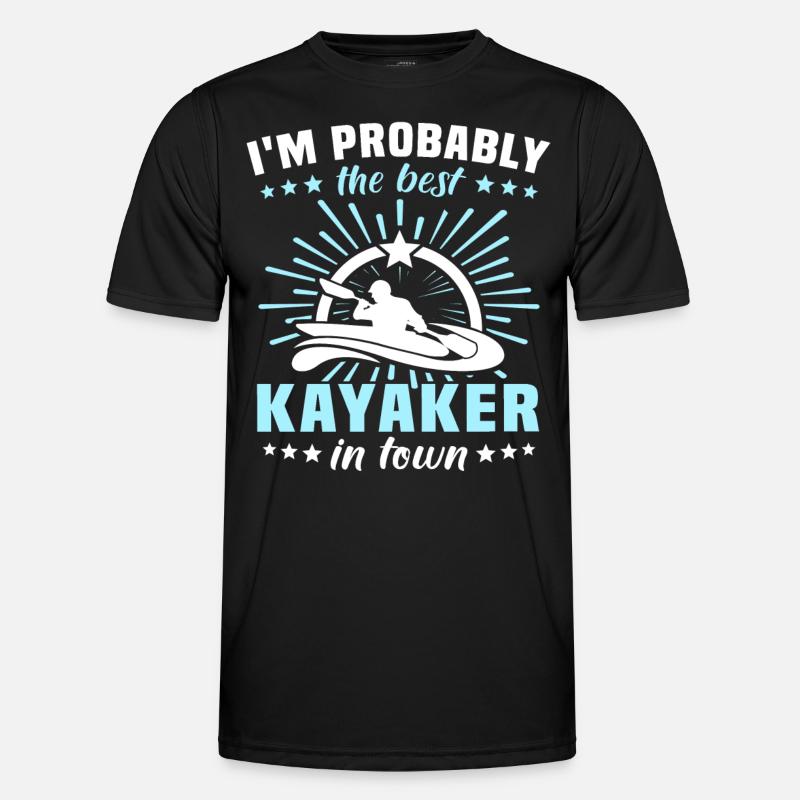 Kayaking Kayaker - Men's Functional T-Shirt - black