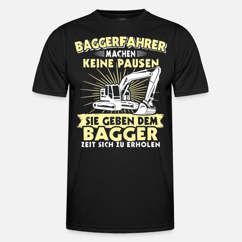 Baggerführer Bagger Baggerfahrer - Männer Funktions-T-Shirt - Schwarz
