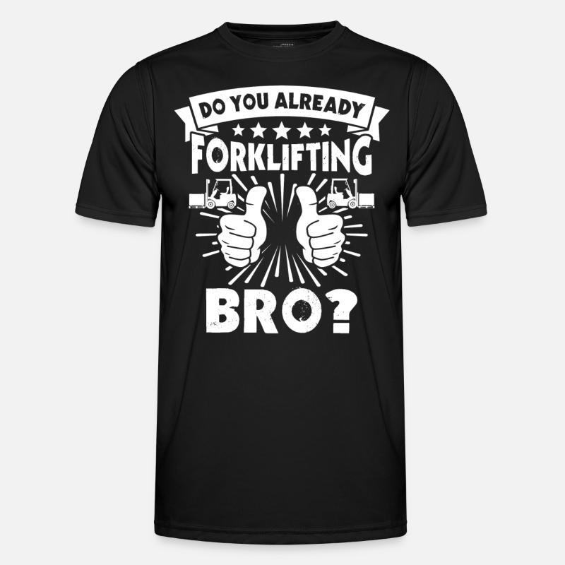 Stapler Staplerfahrer - Männer Funktions-T-Shirt - Schwarz