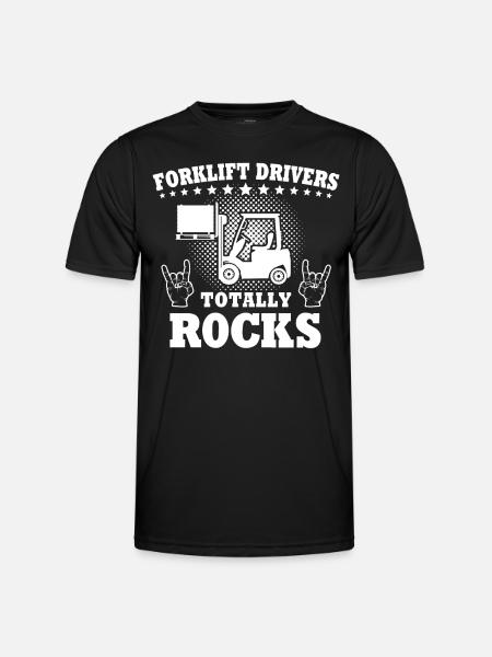 Staplerfahrer Stapler Gabelstapler - Männer Funktions-T-Shirt - Schwarz