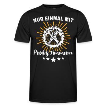 Charpentier, charpentier, charpentier, - T-shirt sport Homme - noir - Devant - AI Model Male 178 dark (178cm)