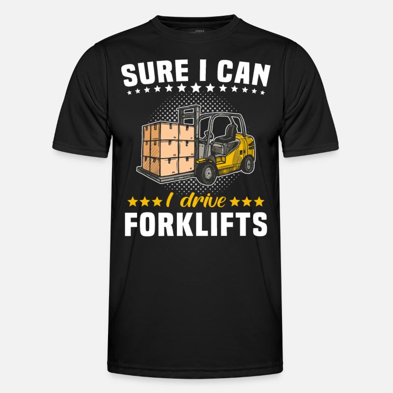 Stapler Staplerfahrer - Männer Funktions-T-Shirt - Schwarz