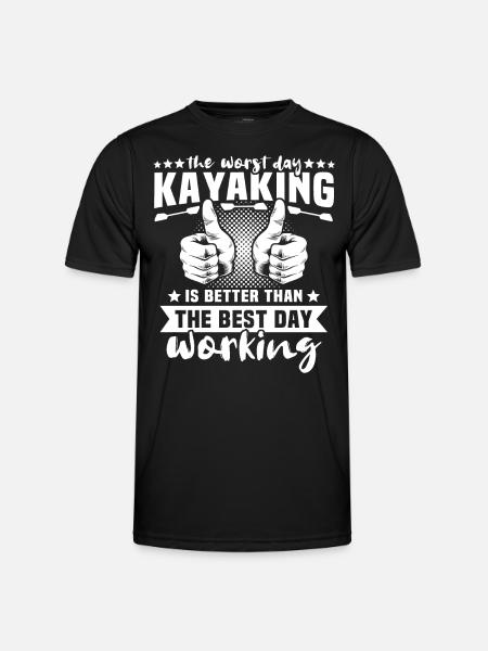 Kayaking Kayaker Kayak - Men's Functional T-Shirt - black