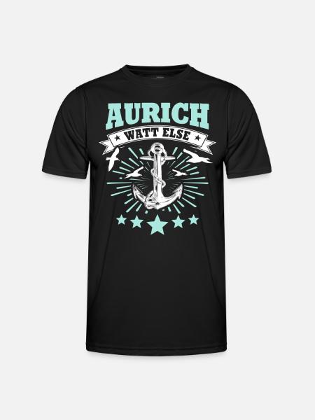 Auricher Sprüche Aurich - Männer Funktions-T-Shirt - Schwarz