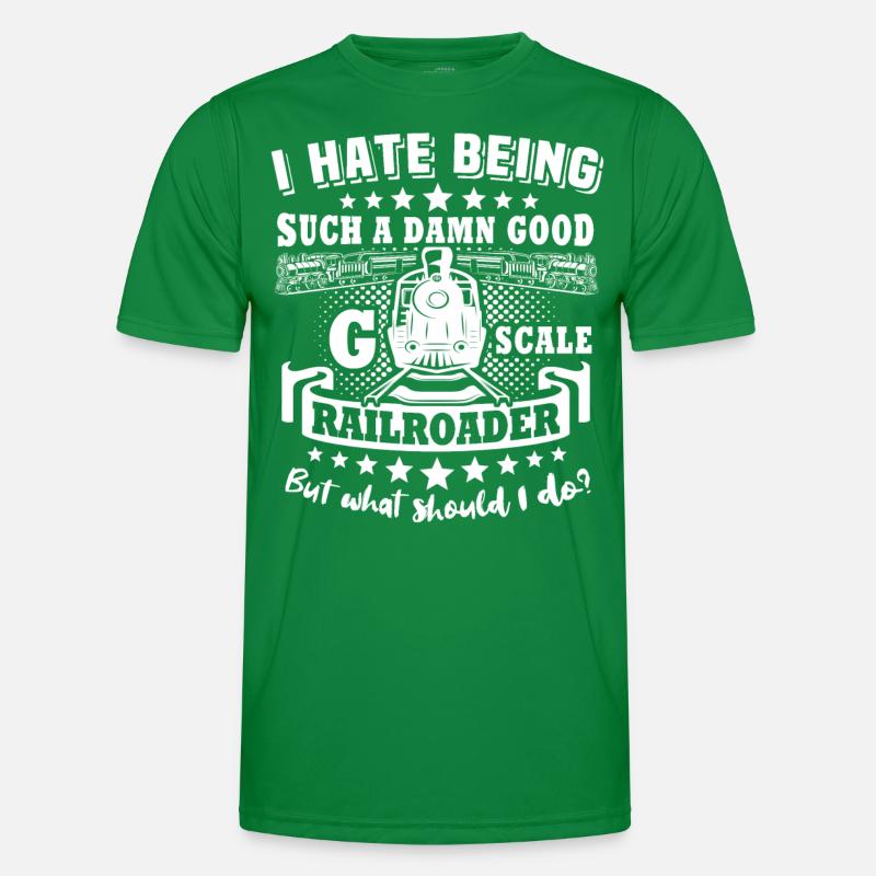 Garteneisenbahn Modellbahn Spur G Männer Funktions-T-Shirt