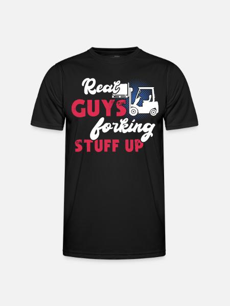 Staplerfahrer Stapler Gabelstapler - Männer Funktions-T-Shirt - Schwarz