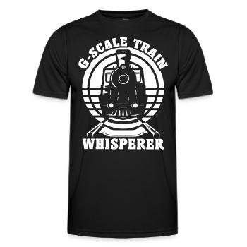 Model railway gauge G garden railway - Men's Functional T-Shirt - black - Front - AI Model Male 178 dark (178cm)