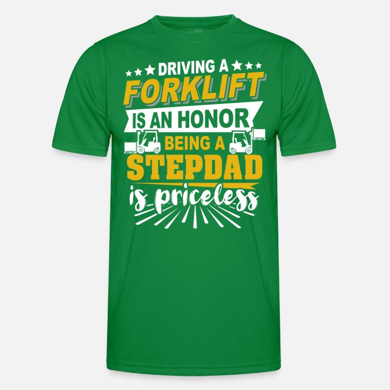 Gabelstapler Stiefpapa Staplerfahrer Männer Funktions-T-Shirt