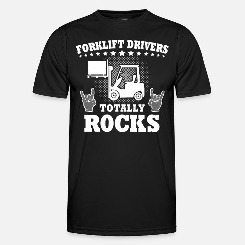 Staplerfahrer Stapler Gabelstapler - Männer Funktions-T-Shirt - Schwarz