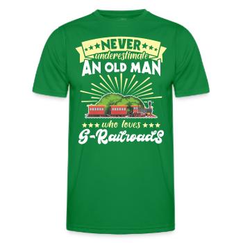 Garden Railway Man Garden Railway G Gauge - T-shirt sport Homme - vert - Devant - AI Model Male 178 dark (178cm)