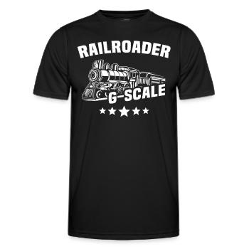 Model railway gauge G garden railway - Men's Functional T-Shirt - black - Front - AI Model Male 178 dark (178cm)
