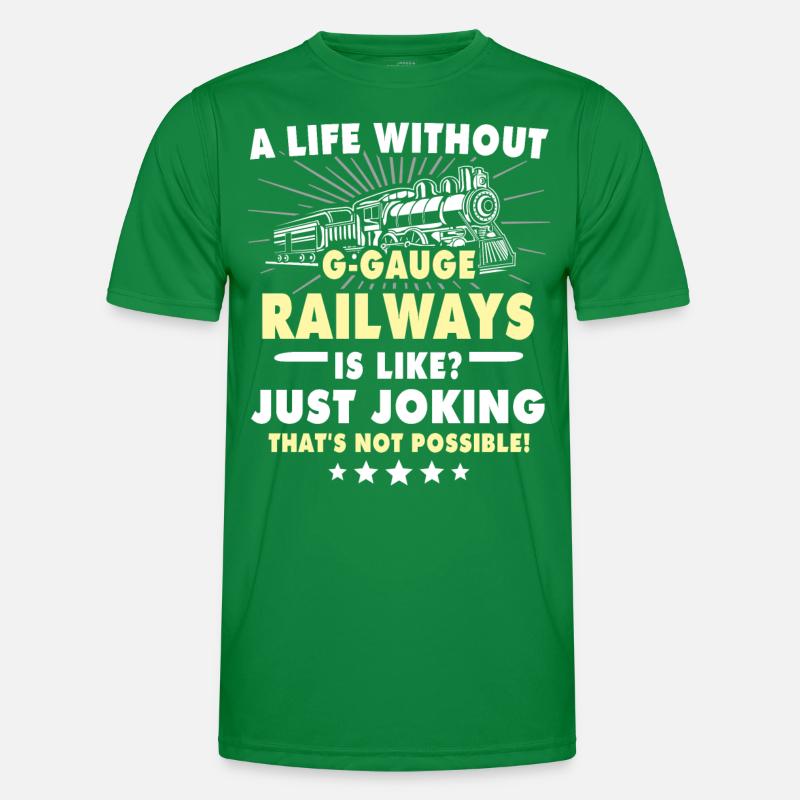Gartenbahn Modellbahn Spur G Männer Funktions-T-Shirt