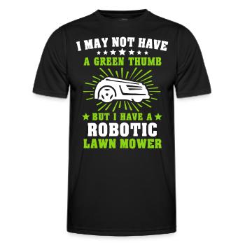 Tondeuse à gazon robotisée Tondeuse à gazon robotisée - T-shirt sport Homme - noir - Devant - AI Model Male 178 dark (178cm)