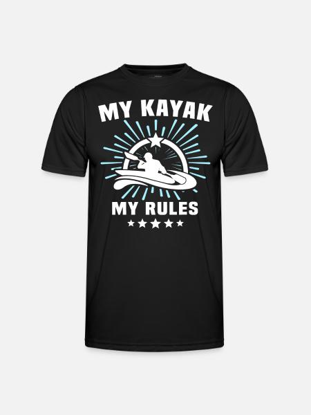Kayaker Kayak Kayaking - Men's Functional T-Shirt - black