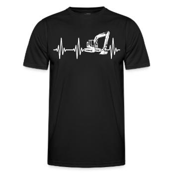 Pelle hydraulique Heartline Pilote de pelle - T-shirt sport Homme - noir - Devant - AI Model Male 178 dark (178cm)