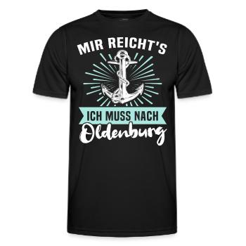 Oldenburger Sprüche Oldenburg - Männer Funktions-T-Shirt - Schwarz - Vorne - AI Model Male 178 dark (178cm)