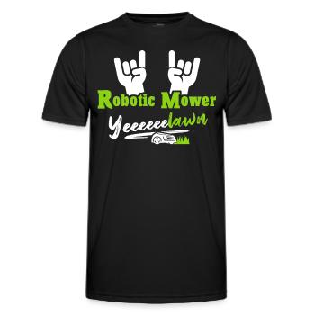 Tondeuse à gazon robotisée Tondeuse à gazon robotisée - T-shirt sport Homme - noir - Devant - AI Model Male 178 dark (178cm)