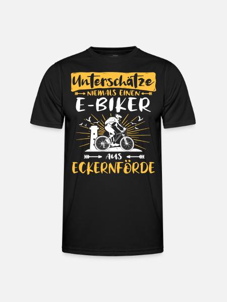Ebike Eckernförde Ebiking Eckernförderer E-Biker - Männer Funktions-T-Shirt - Schwarz