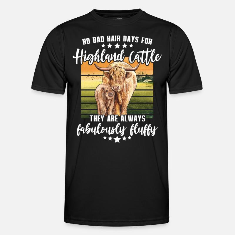 Highland cattle cattle - Men's Functional T-Shirt - black