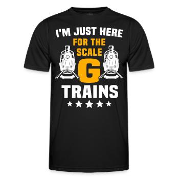 Gartenbahn Modelleisenbahn - Männer Funktions-T-Shirt - Schwarz - Vorne - AI Model Male 178 dark (178cm)