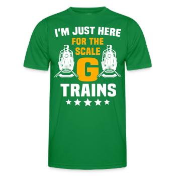 Gartenbahn Modelleisenbahn - Männer Funktions-T-Shirt - Kelly Green - Vorne - AI Model Male 178 dark (178cm)
