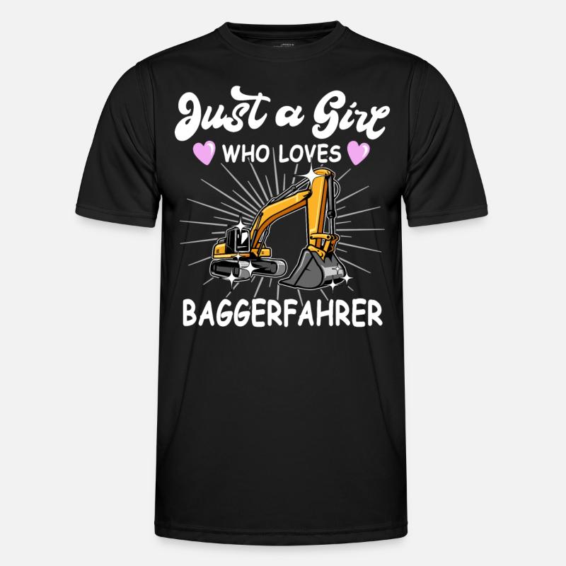 Baggerfuehrer Sprüche Baggerfahrer - Männer Funktions-T-Shirt - Schwarz