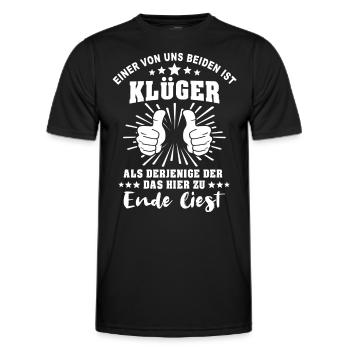 Klugscheisser Sarkasmus - Männer Funktions-T-Shirt - Schwarz - Vorne - AI Model Male 178 dark (178cm)