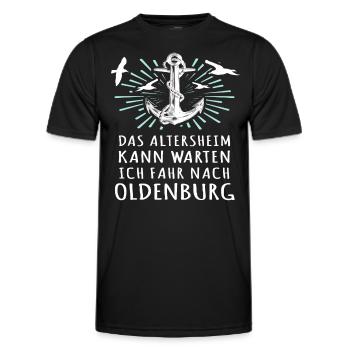 Oldenburg Sprüche Oldenburger - Männer Funktions-T-Shirt - Schwarz - Vorne - AI Model Male 178 dark (178cm)