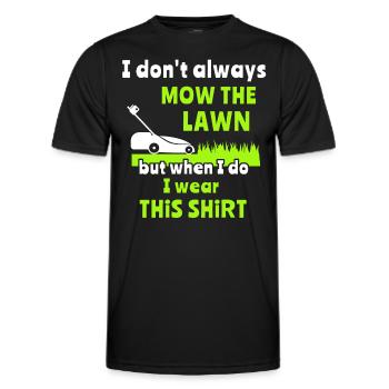 Lawn mowers Gasoline mowers Lawn mowing - Men's Functional T-Shirt - black - Front - AI Model Male 178 dark (178cm)