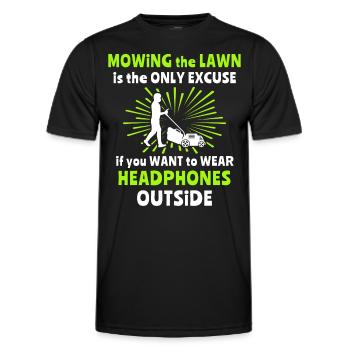 Lawn mowers Gasoline mowers Lawn mowing - Men's Functional T-Shirt - black - Front - AI Model Male 178 dark (178cm)