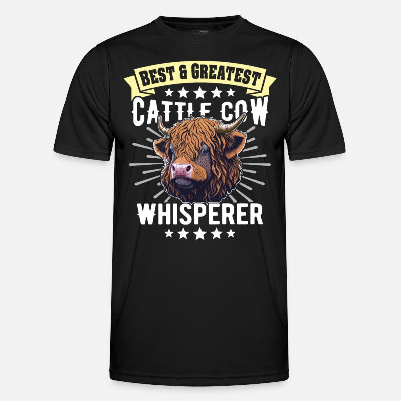 Highland cattle Cattle Cows - Men's Functional T-Shirt - black