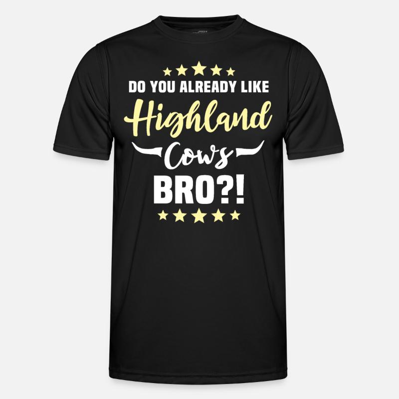 Highland cattle Cattle Cows - Men's Functional T-Shirt - black