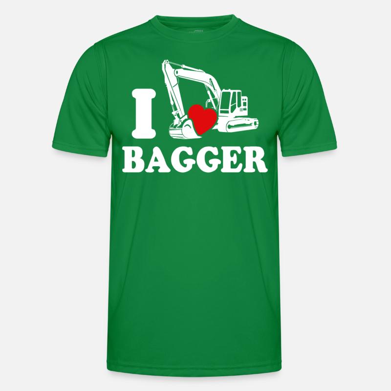 Baggerfahrer Ich Liebe Bagger Männer Funktions-T-Shirt