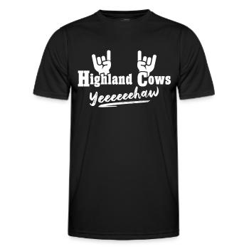 Highland cattle Highland Cow - Men's Functional T-Shirt - black - Front - AI Model Male 178 dark (178cm)