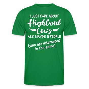 Highland Cow - Männer Funktions-T-Shirt - Kelly Green - Vorne - AI Model Male 178 dark (178cm)